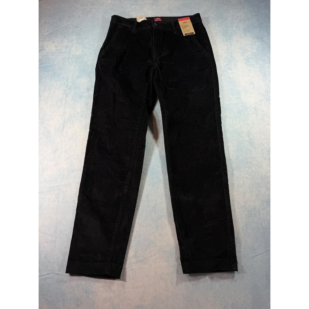 Levi's XX Chino Standard Taper Mens 29x30 Black NEW Corduroy Stretch Pants NWT